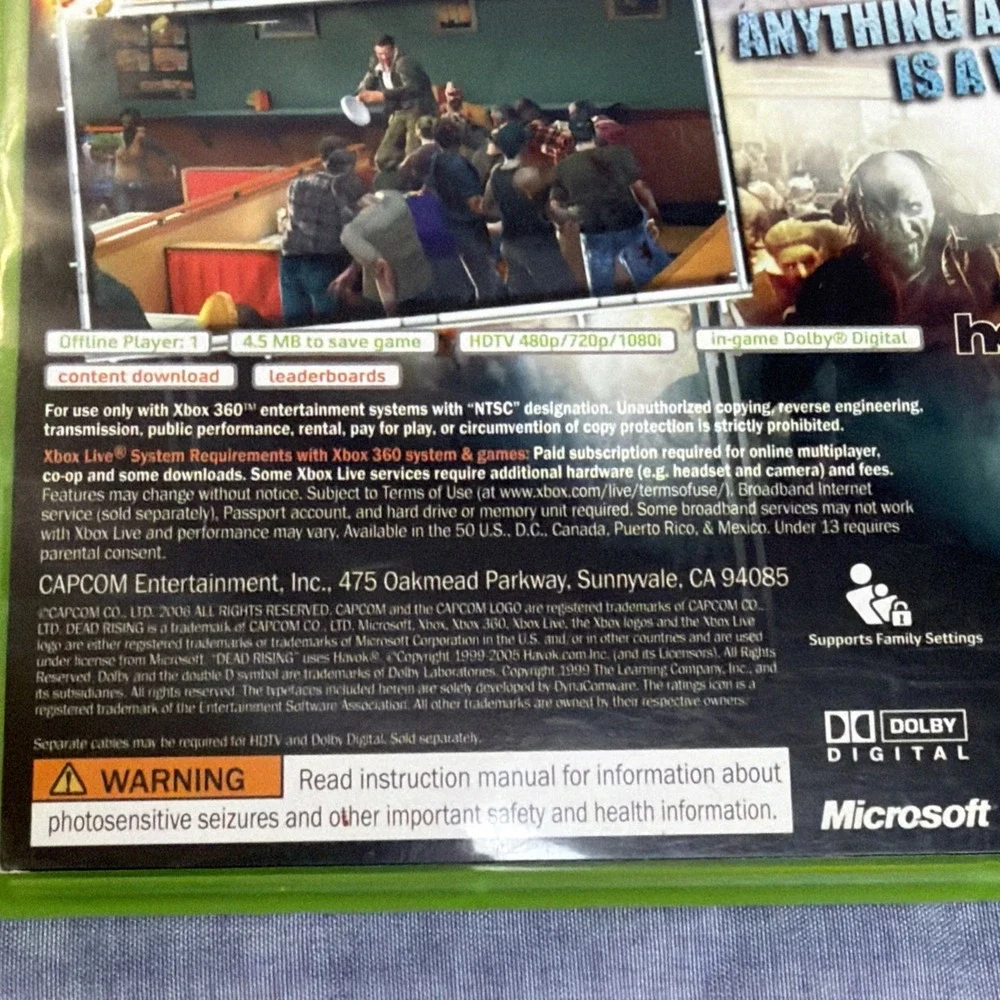 Dead Rising | Microsoft Xbox 360 | 2006 | Complete CIB | Tested | Very Good